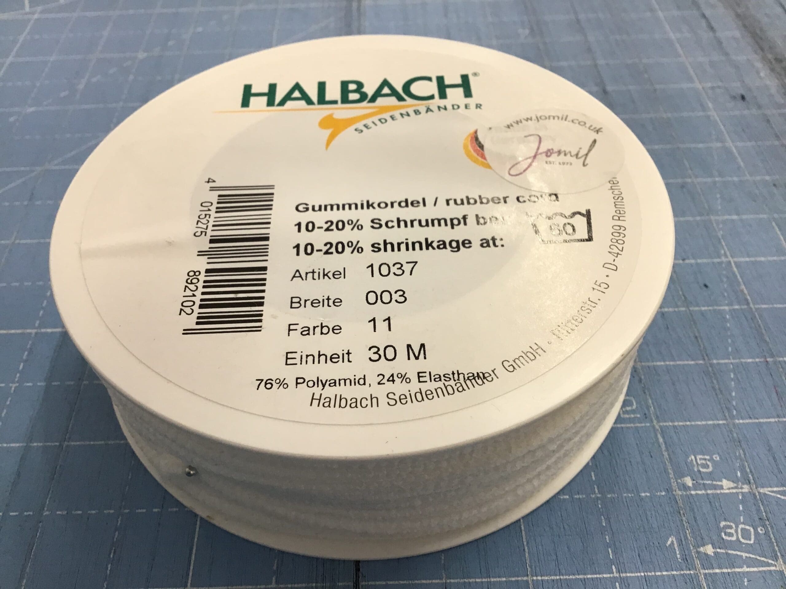 Soft elastic cord white 2mm round Halbach White Soft elastic cord white 2mm round Halbach White