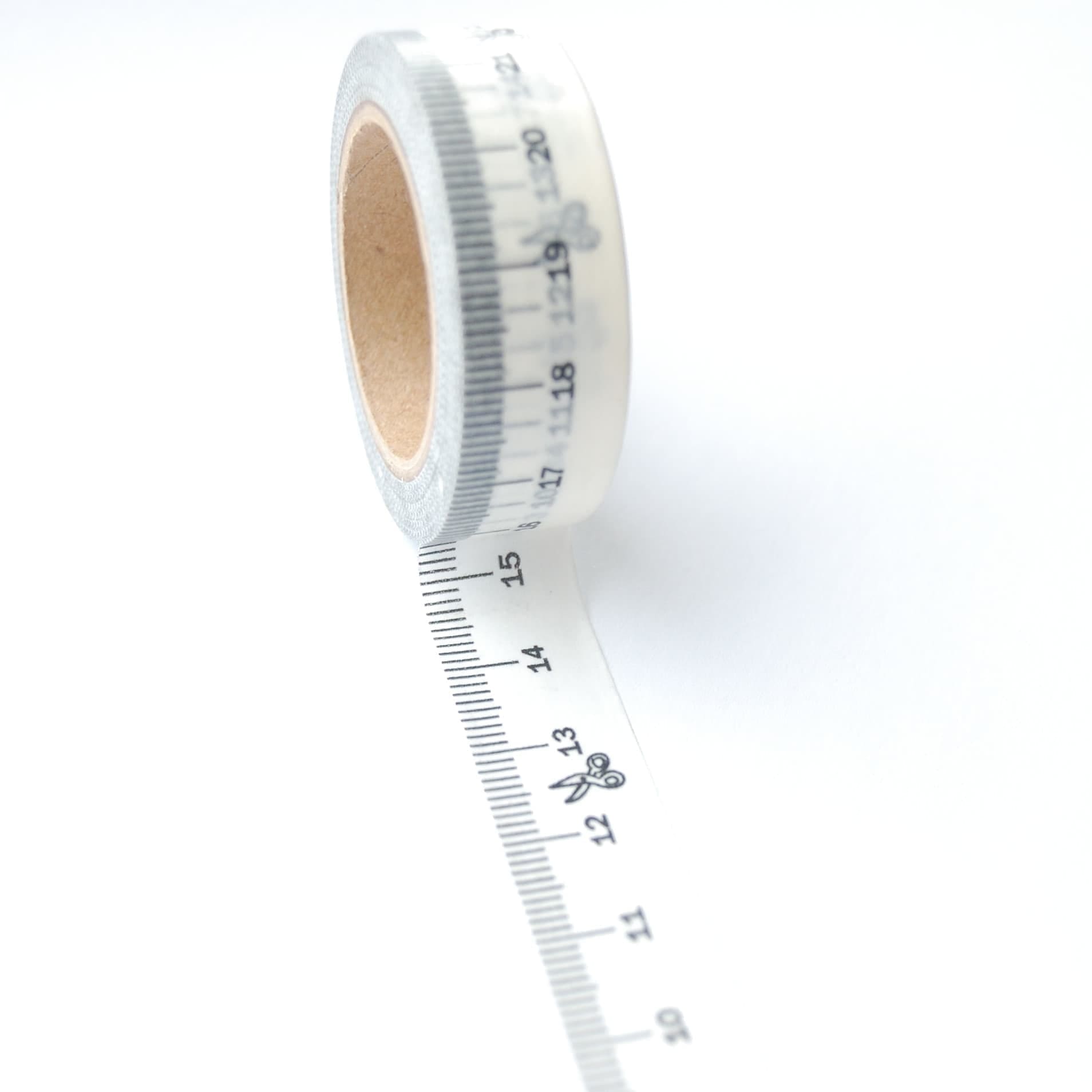Washi Tape, Tape measure pattern 1.5cm wide, 10m roll of washi tape measure design Washi Tape, Tape measure pattern 1.5cm wide, 10m roll of washi tape measure design