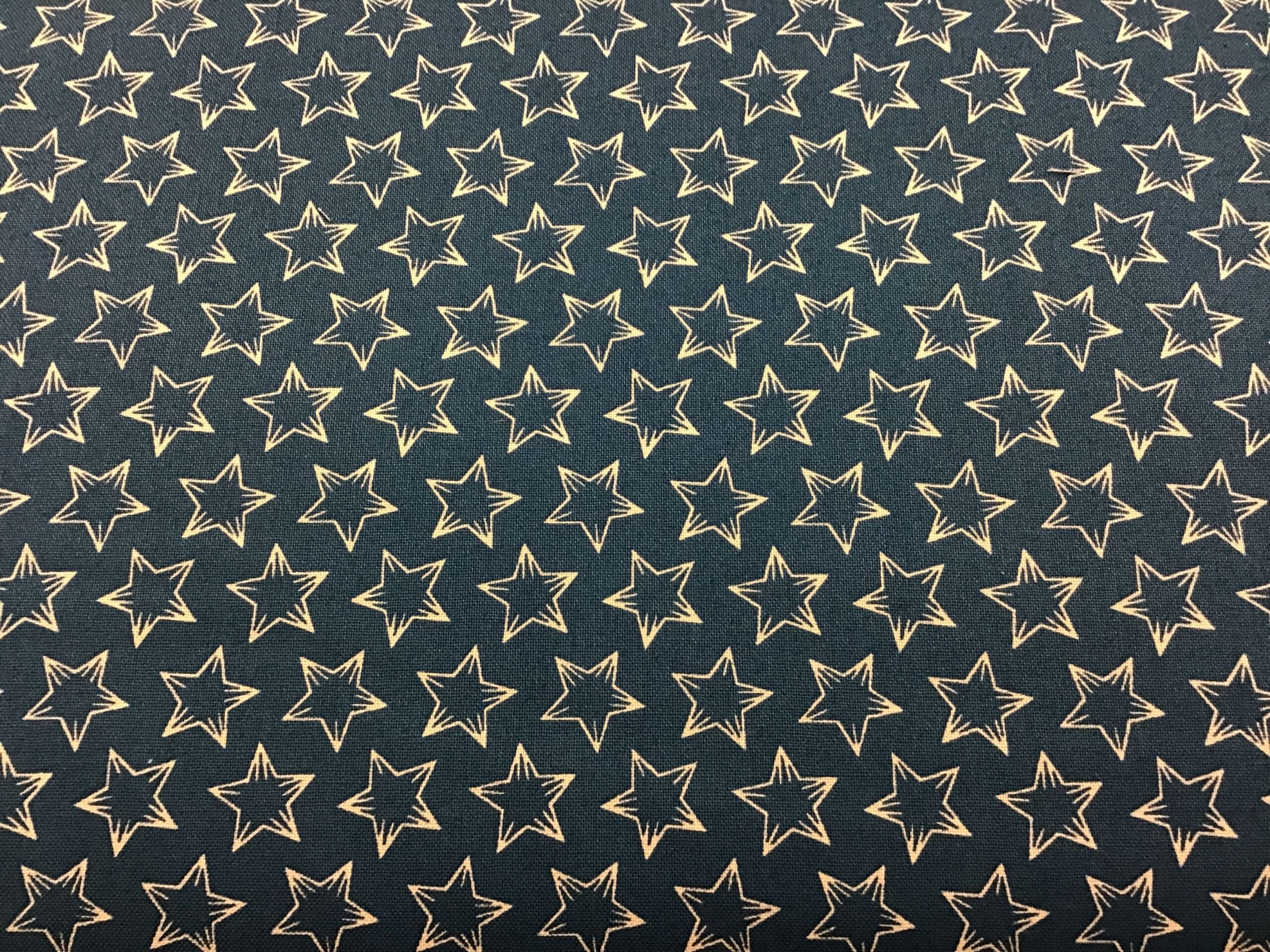 Perfect Union 9593B Glory Midnight Stars by Edyta Sitar Blue cream fabric Perfect Union 9593B Glory Midnight Stars by Edyta Sitar Blue cream fabric