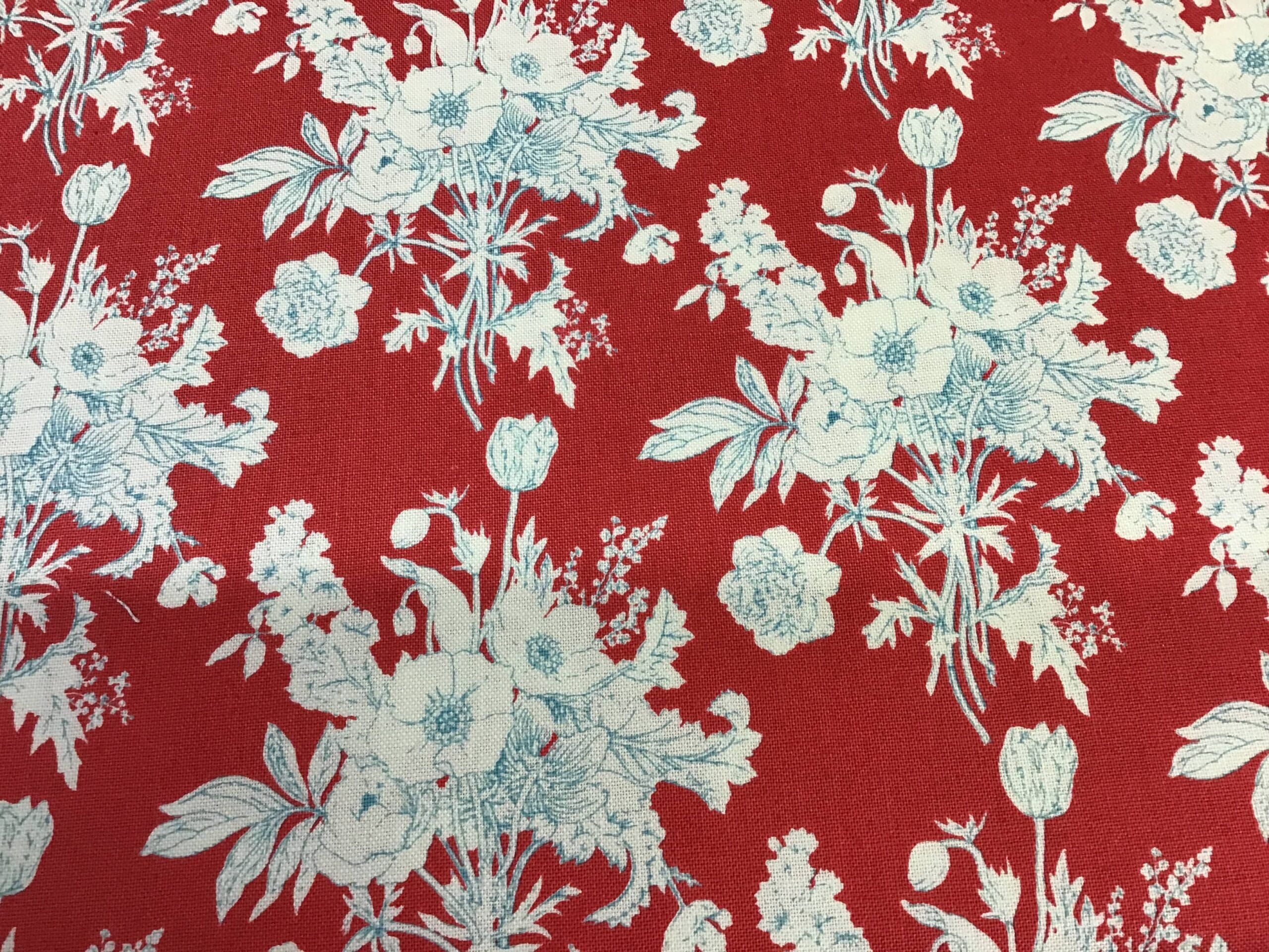Cottage Collection TD481626 Botanical Red by Tilda floral fabric Cottage Collection TD481626 Botanical Red by Tilda floral fabric