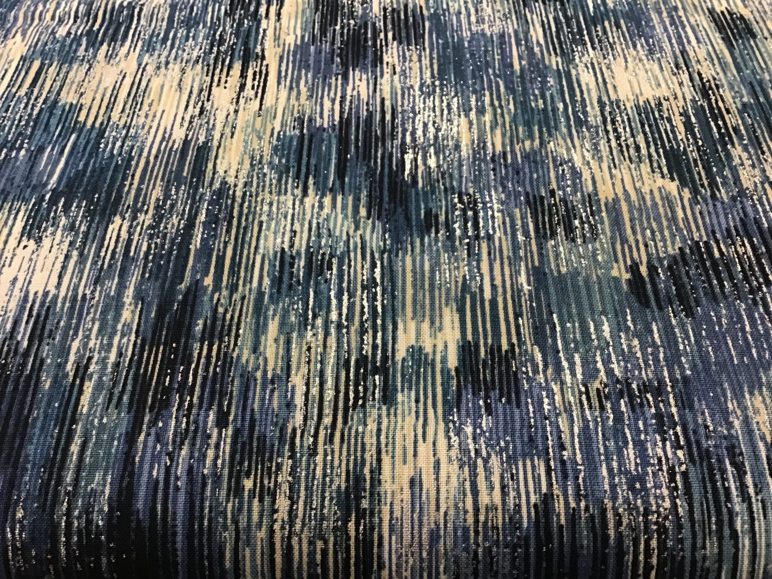 Fusions Brushwork SRKM1805962 Indigo Silver metallic fabric by Robert Kaufman Fusions Brushwork SRKM1805962 Indigo Silver metallic fabric by Robert Kaufman