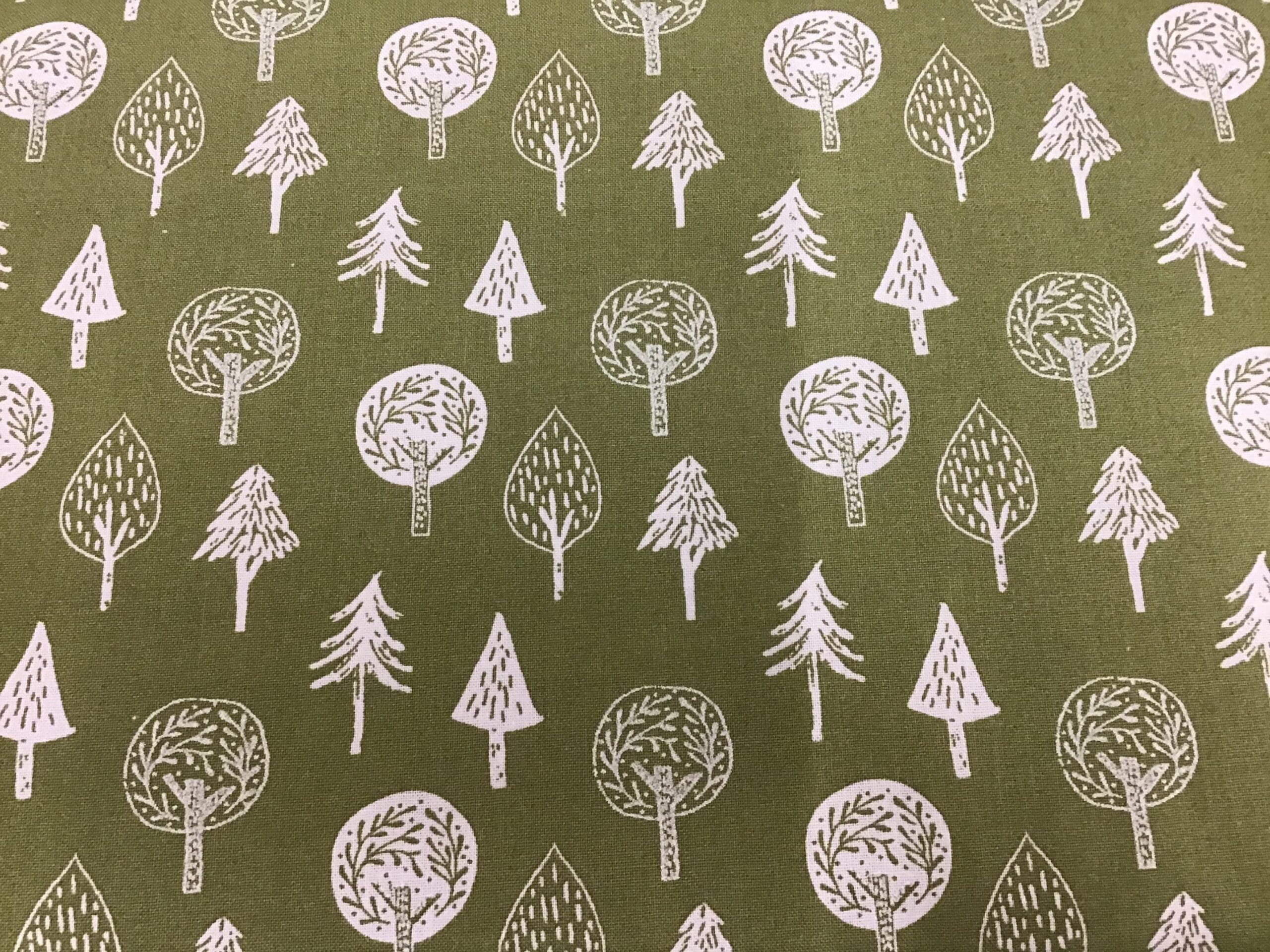 Little thicket trees green fabric Little thicket trees green fabric