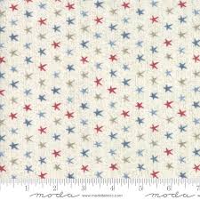 Branded 578124 Cream by Moda Fabric Multi stars