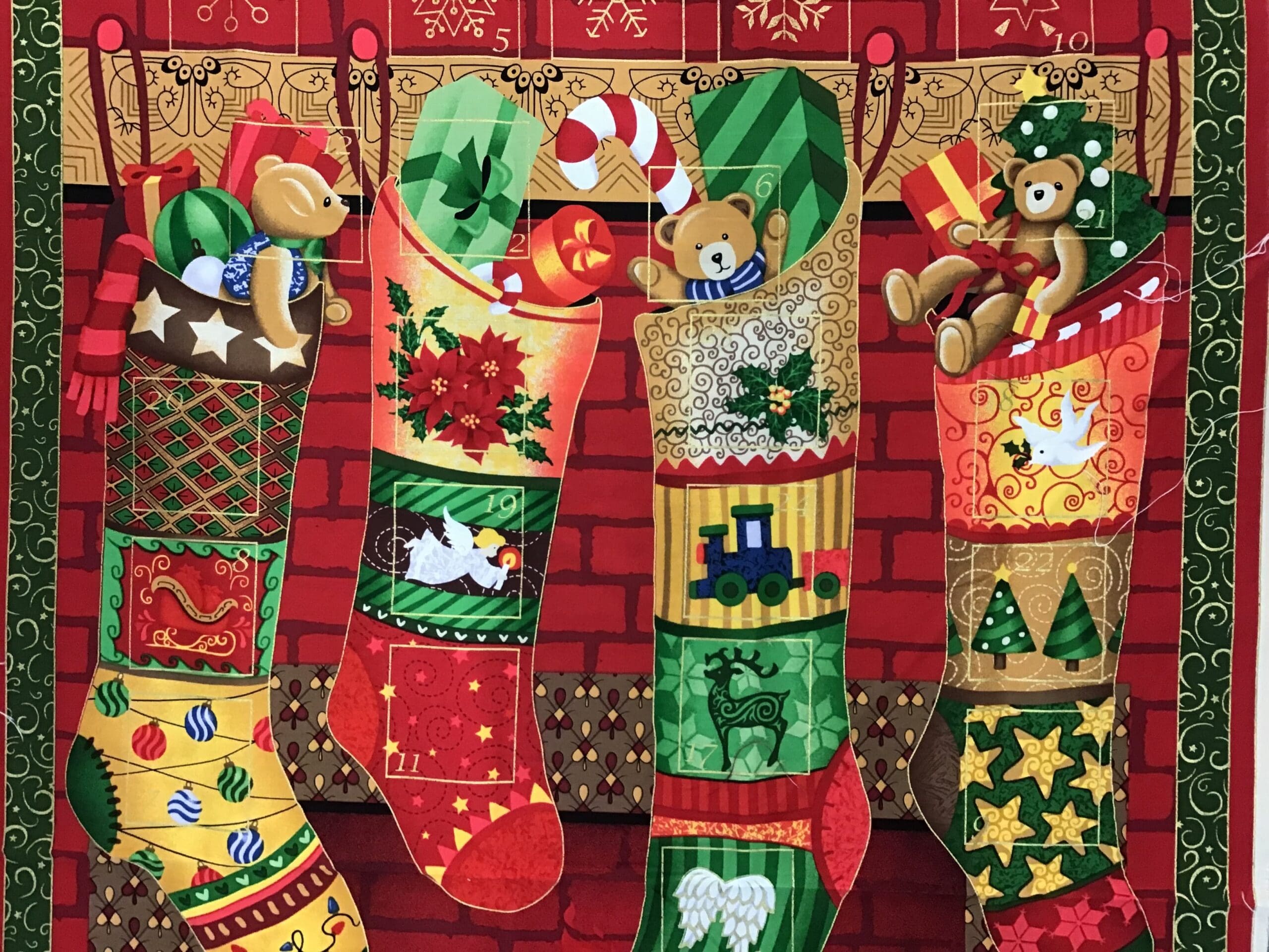 SEASONS GREETINGS TEDDY FIREPLACE Advent price per panel ADVENT SEASONS GREETINGS TEDDY FIREPLACE Advent price per panel ADVENT