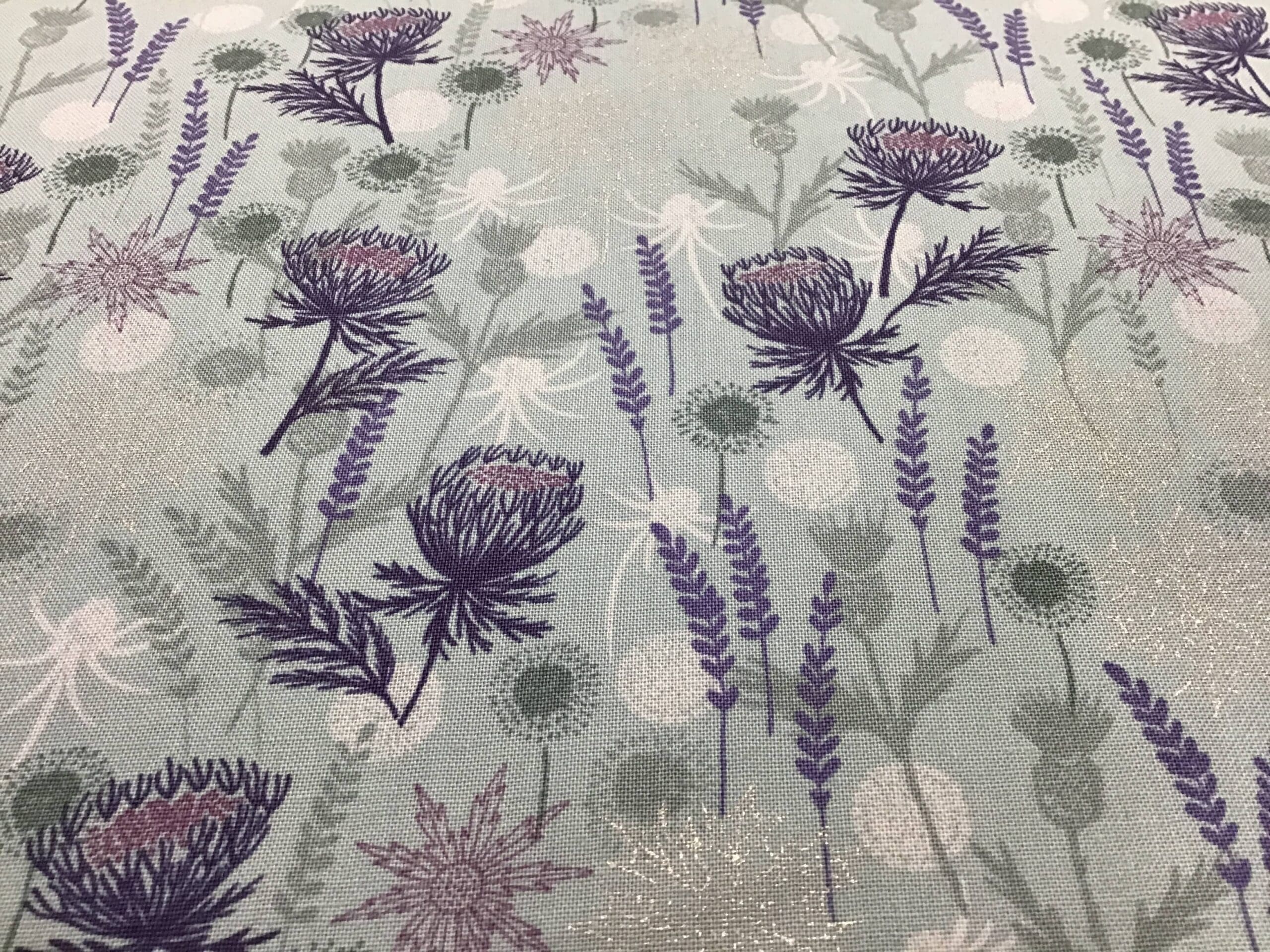 Iona Thistle A4822 Light Blue Purple fabric by Lewis & Irene Iona Thistle A4822 Light Blue Purple fabric by Lewis & Irene