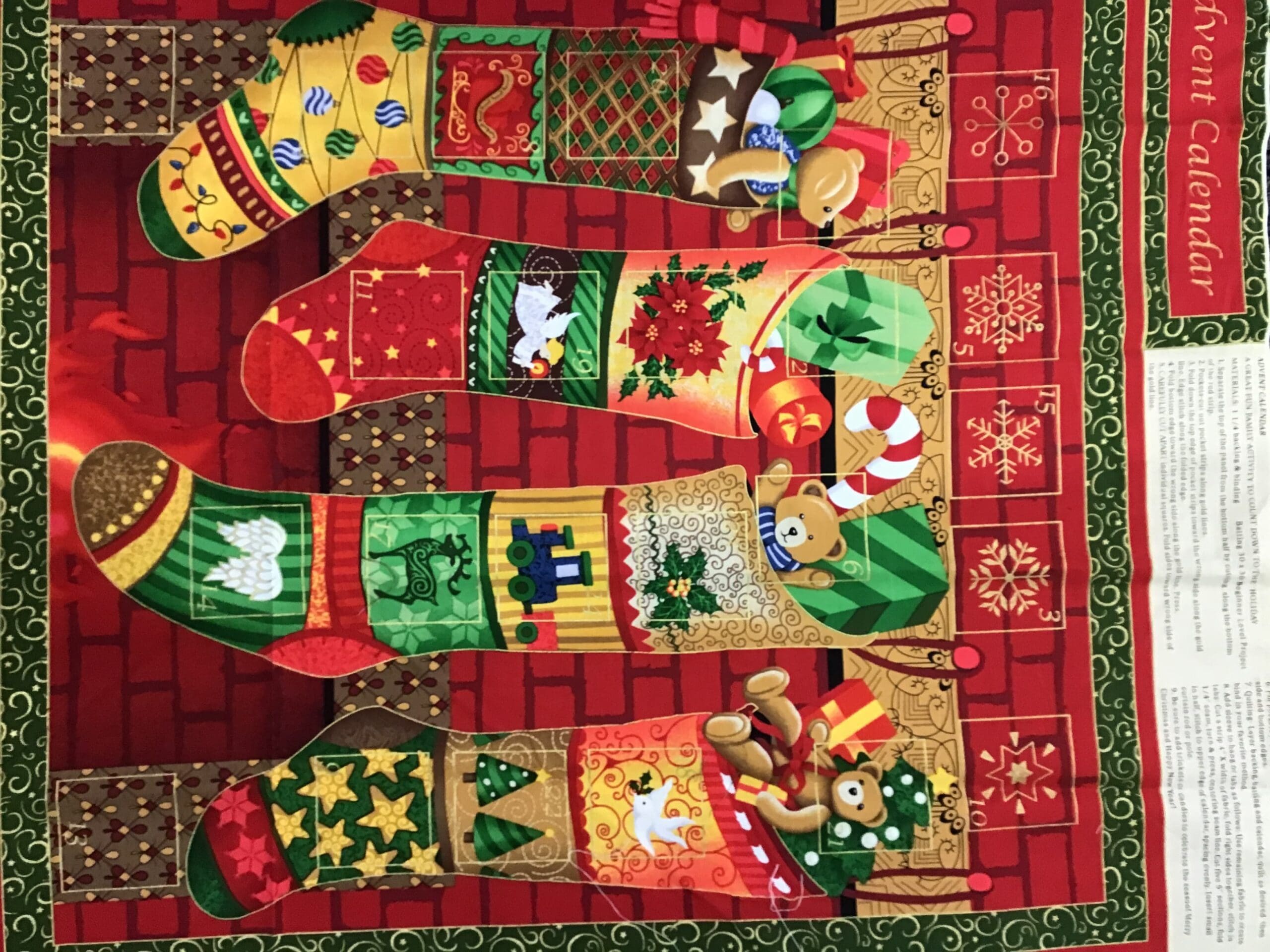 SEASONS GREETINGS TEDDY FIREPLACE Advent price per panel ADVENT SEASONS GREETINGS TEDDY FIREPLACE Advent price per panel ADVENT - Image 2