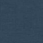 Linen texture 1473B8 Bluestone Dark denim blue plain fabric by Makower