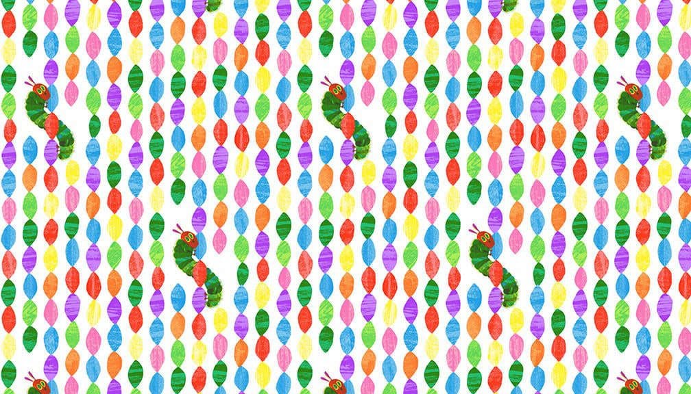 Hungry Caterpillar 29201X Beads multi fabric by Makower Hungry Caterpillar 29201X Beads multi fabric by Makower