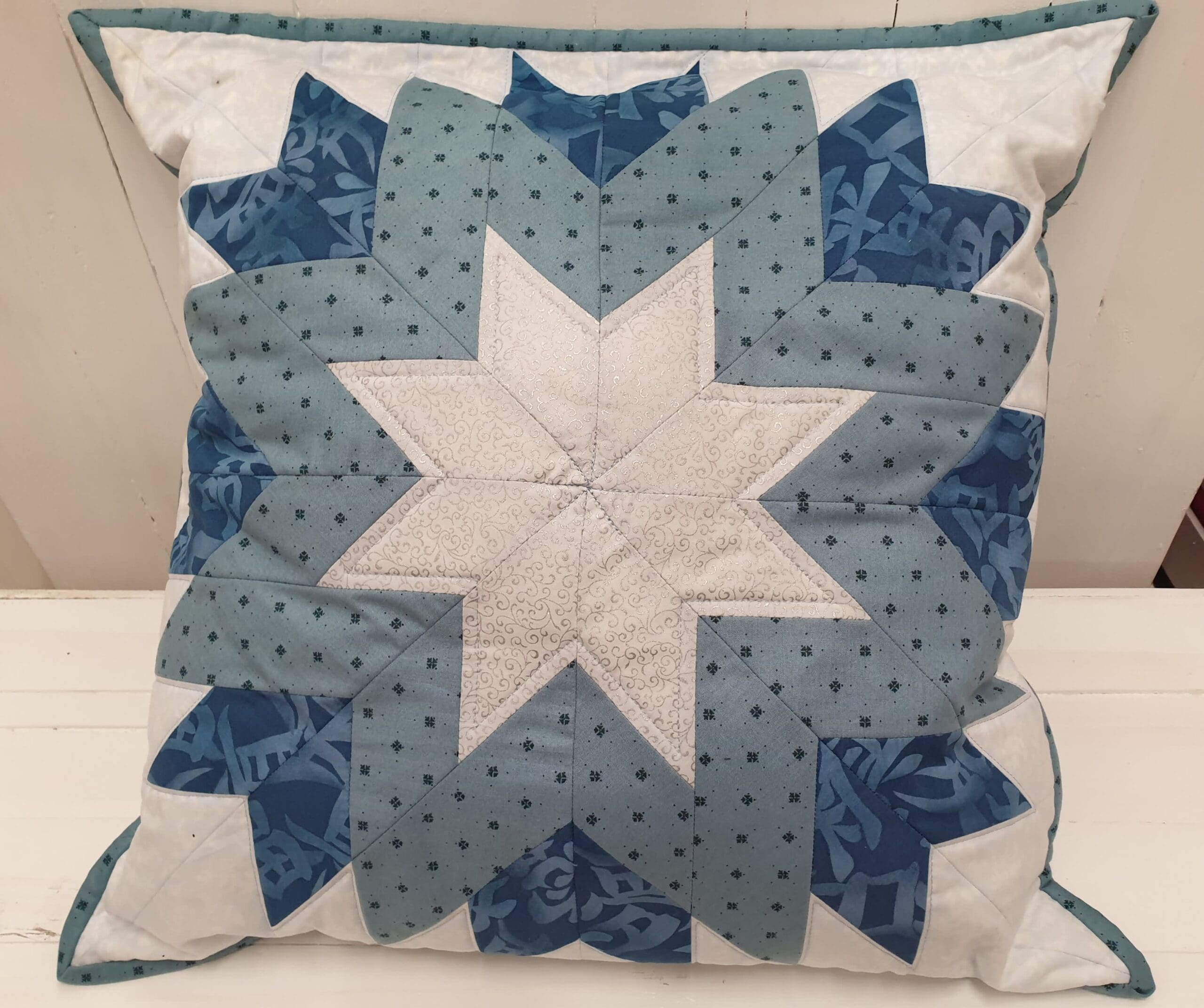 Cushion Fabric Kit – Plain Blues Cushion pattern