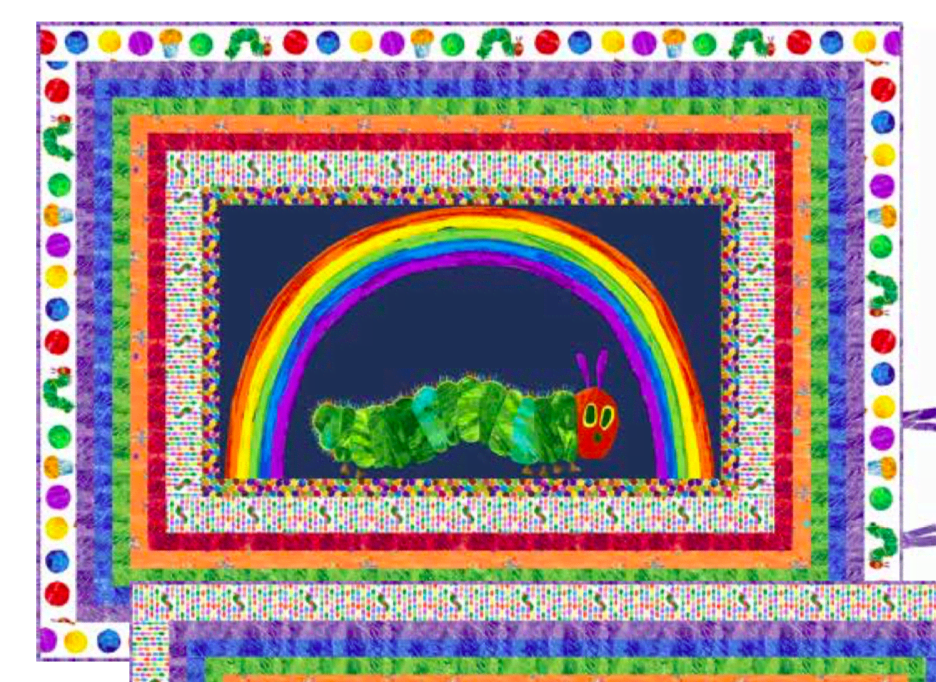 Hungry Caterpillar 9597B 60cm (23.5″) Panel Blue by Makower. Price per Panel Hungry Caterpillar 9597B 60cm (23.5") Panel Blue by Makower. Price per Panel - Image 2