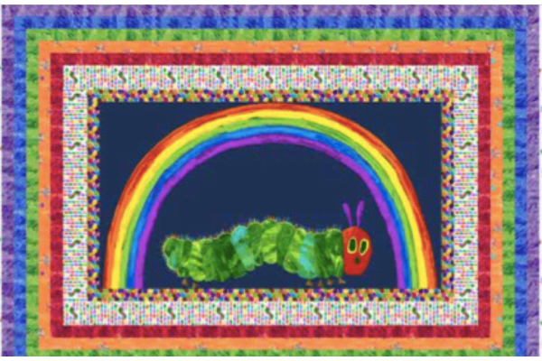 Hungry Caterpillar Let’s Play Quilt Kit Navy Blue Multi by Makower Hungry Caterpillar Let's Play Quilt Kit Navy Blue Multi by Makower