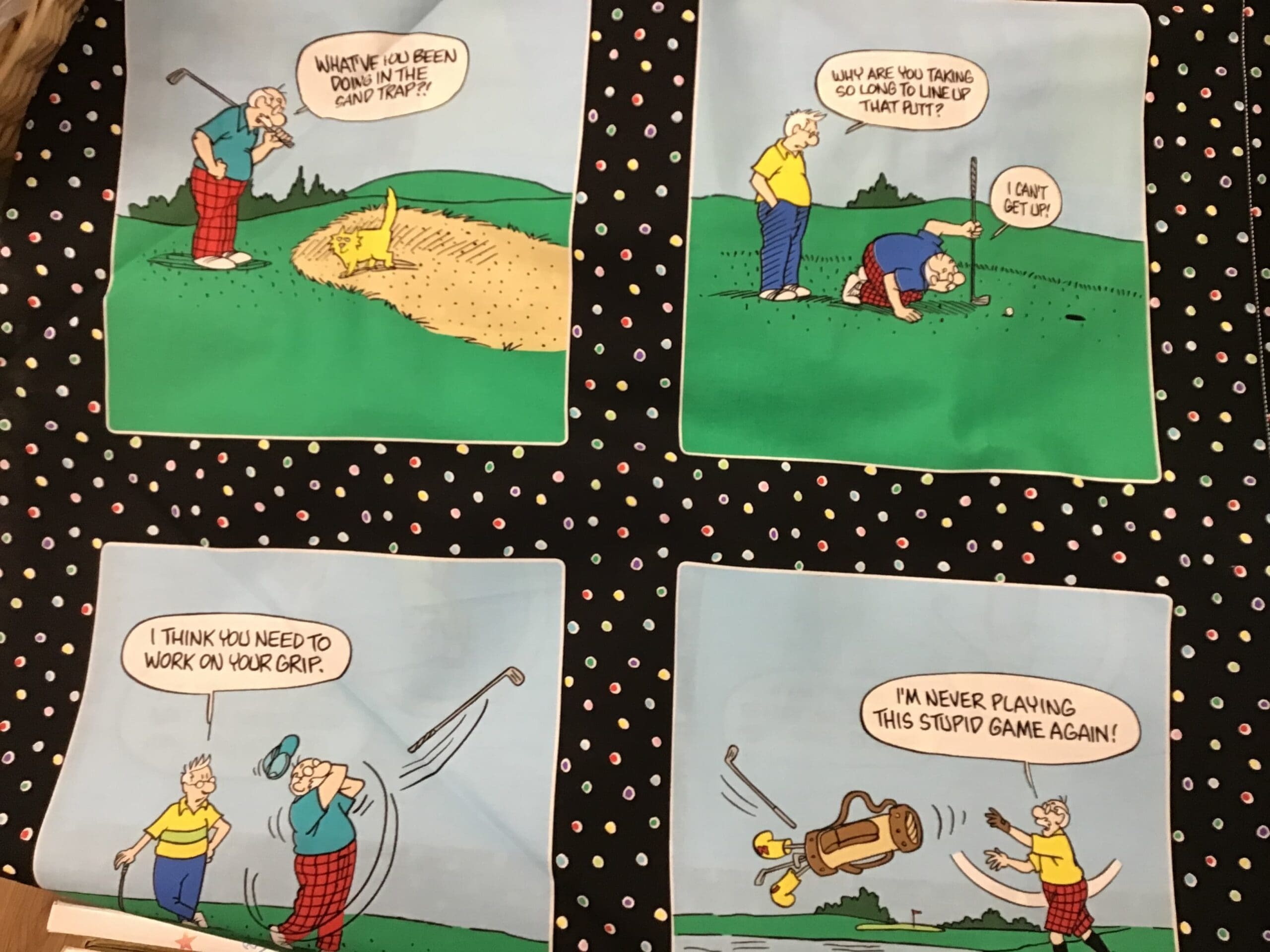 Funny GOLFERS! 60cm panel Funny GOLFERS! 60cm panel