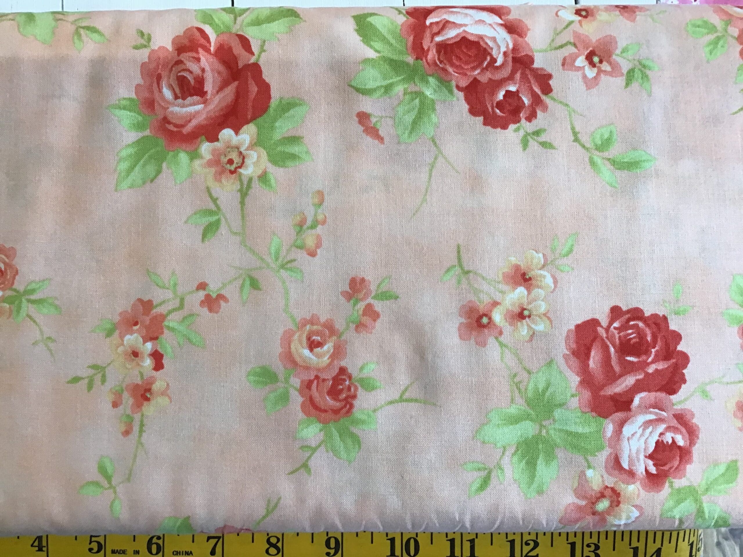 Moda mc20340 12 Chantilly peach rose Moda mc20340 12 Chantilly peach rose