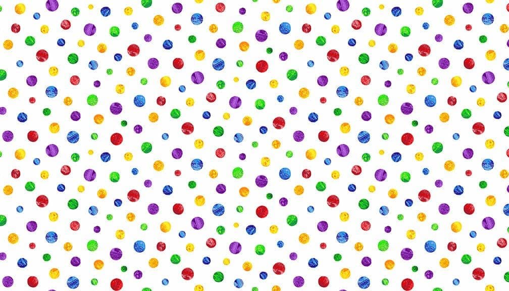 Hungry Caterpillar 7674X Multi Small Spaced Spot by Makower fabric Hungry Caterpillar 7674X Multi Small Spaced Spot by Makower fabric