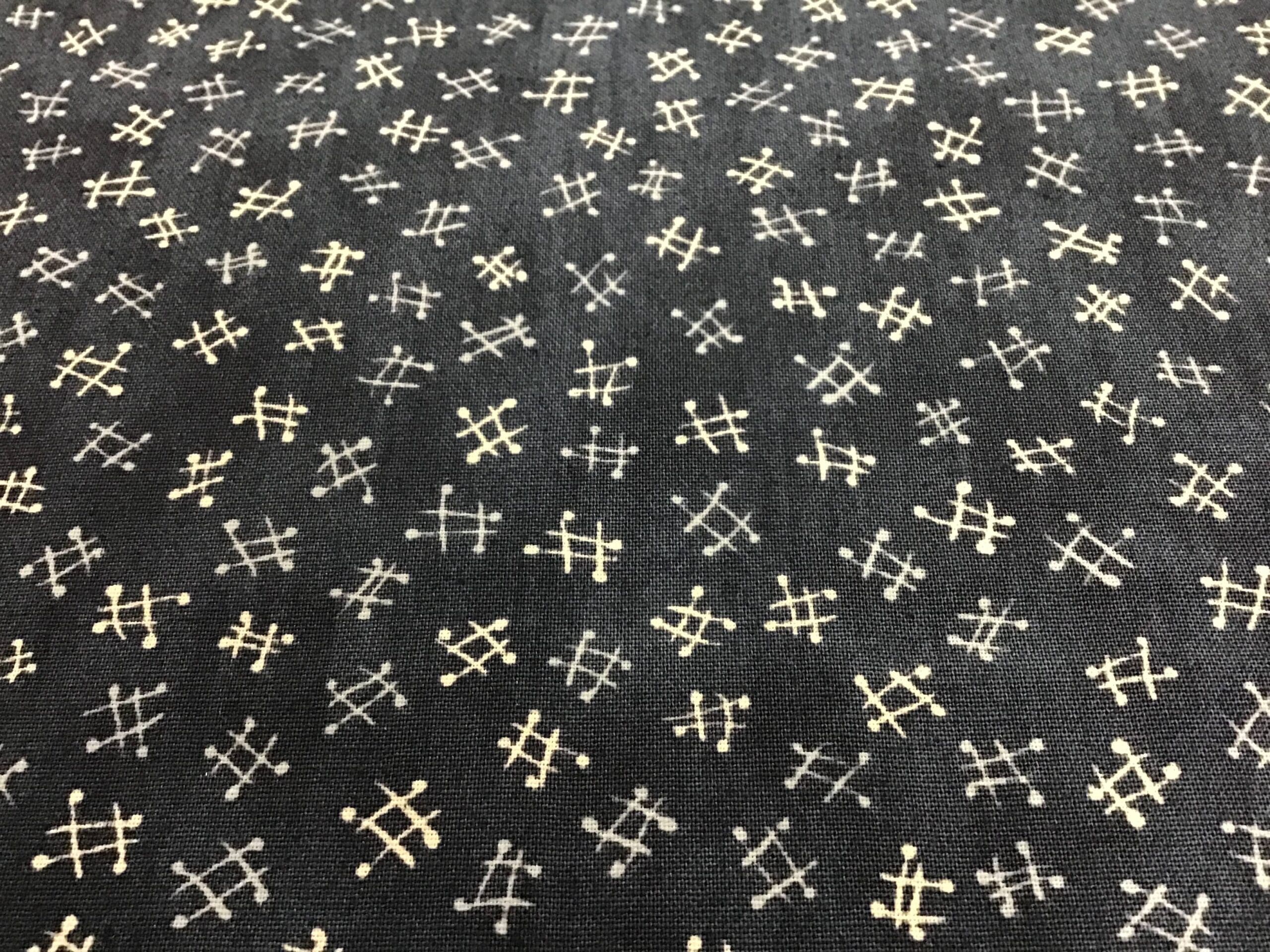 The Blues 1690126 Duke Crotchets navy by Janet Clare fabric The Blues 1690126 Duke Crotchets navy by Janet Clare fabric
