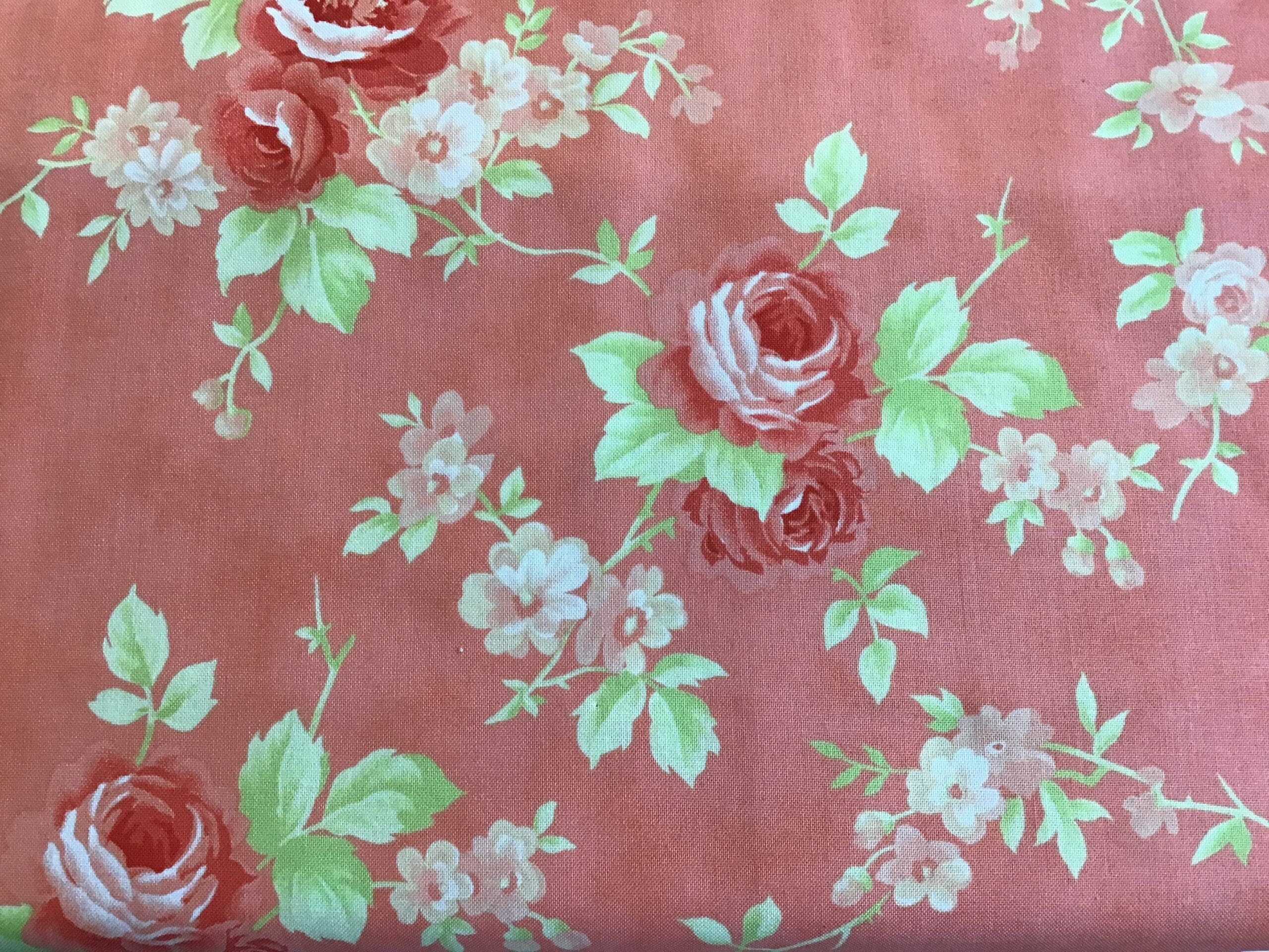 Moda mc2034011 chantilly coral rose Moda mc2034011 chantilly coral rose
