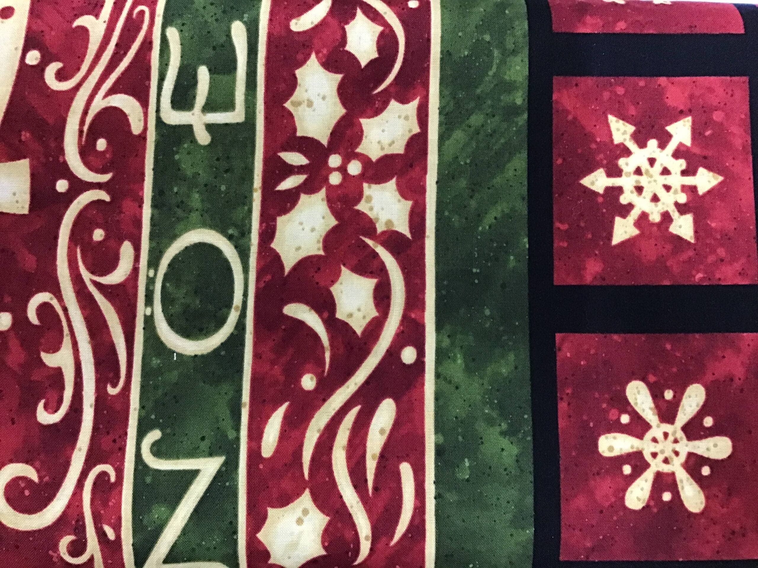 Noel Panel Red Green Cream per panel Noel Panel Red Green Cream per panel