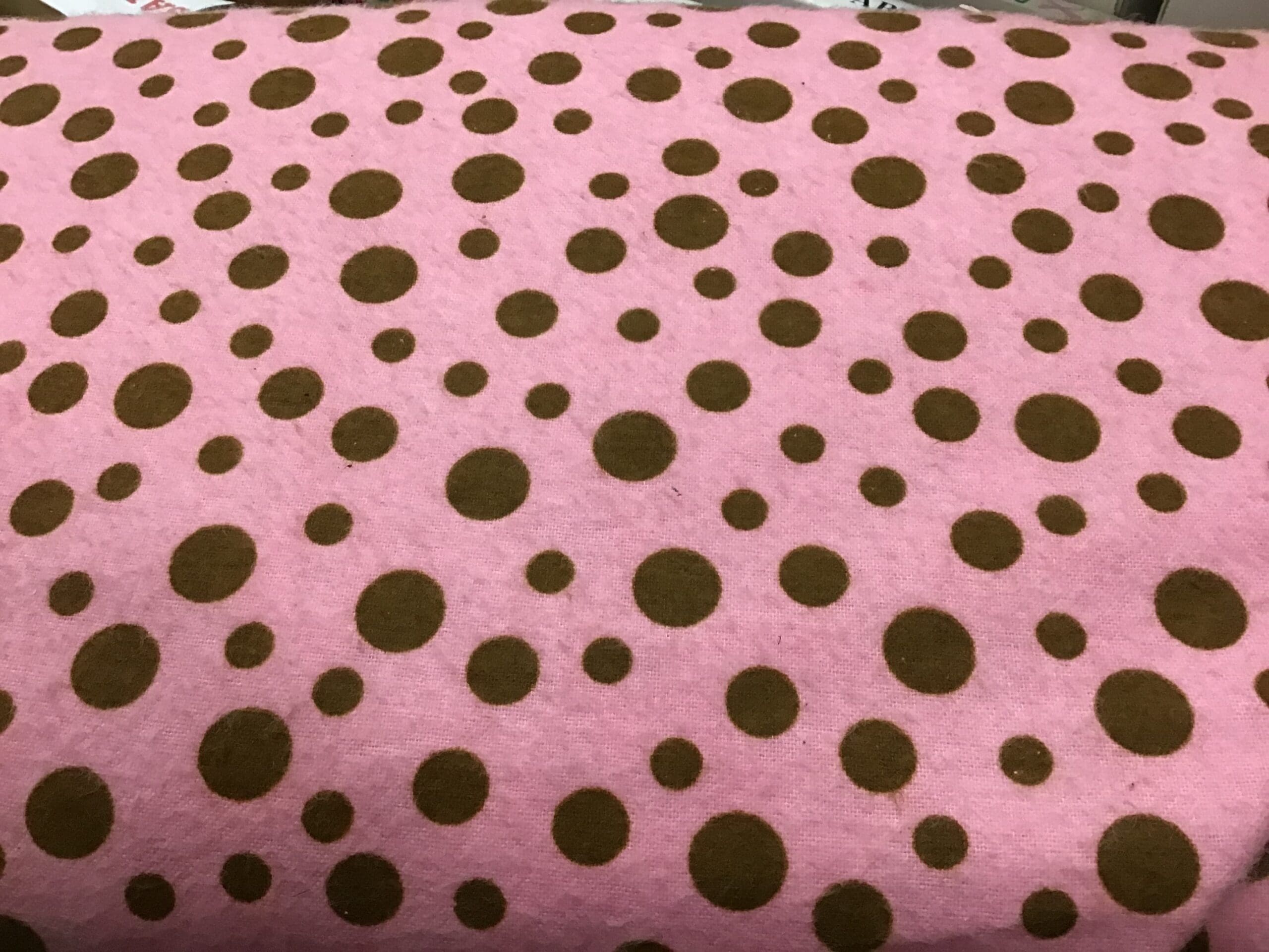 Pink Flannel with brown spot Pink Flannel with brown spot