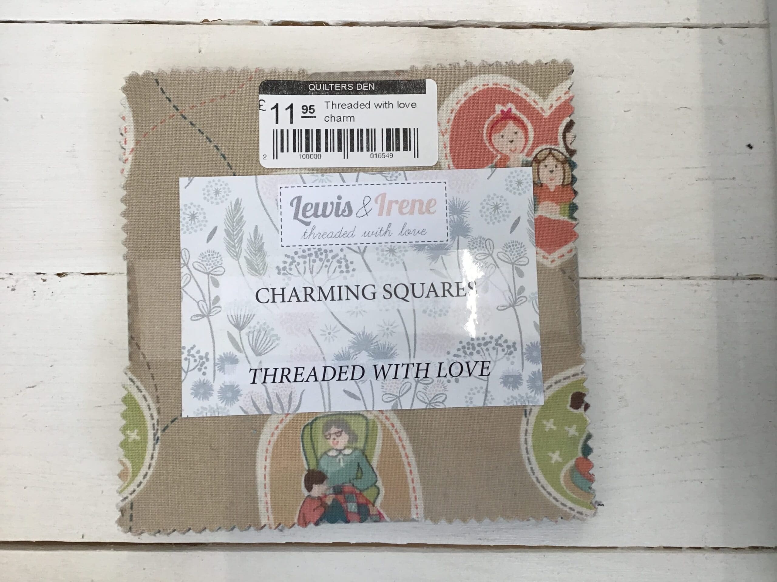 Threaded with love charm by Lewis and Irene beige grey red multi Threaded with love charm by Lewis and Irene beige grey red multi