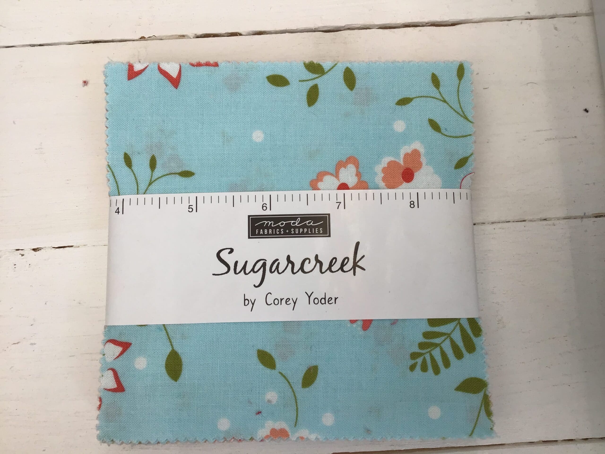 Sugar creek charm by Corey Yoder for Moda Tela peach multi Sugar creek charm by Corey Yoder for Moda Tela peach multi