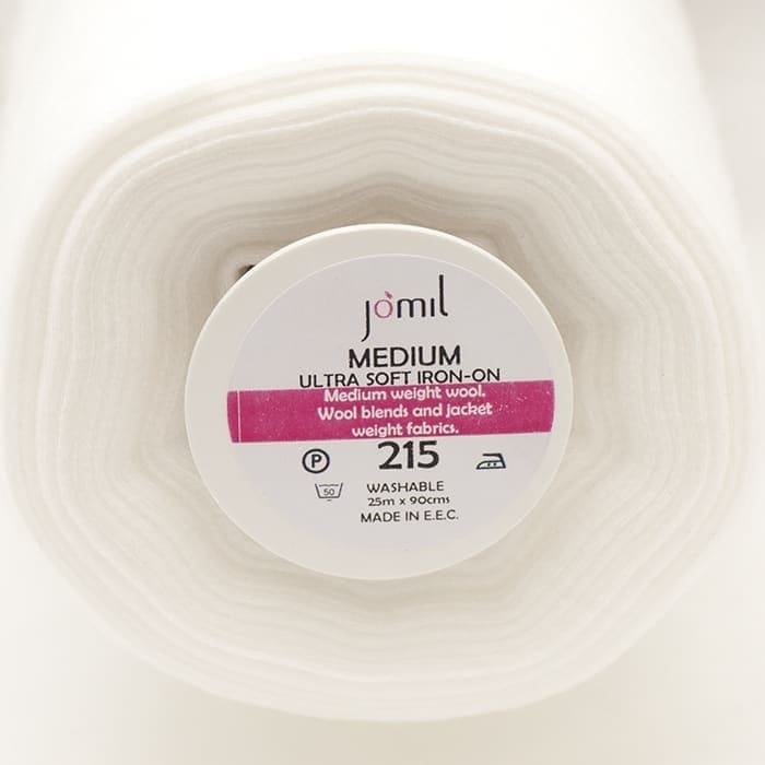 Medium Weight Iron on (fusible) ultra soft interfacing Jomil 90cm wide Medium Weight Iron on (fusible) ultra soft interfacing Jomil 90cm wide