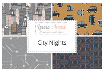City Nights Strip Roll Multi Grey Copper Metallic by Lewis and Irene Fabrics City Nights Strip Roll Multi Grey Copper Metallic by Lewis and Irene Fabrics