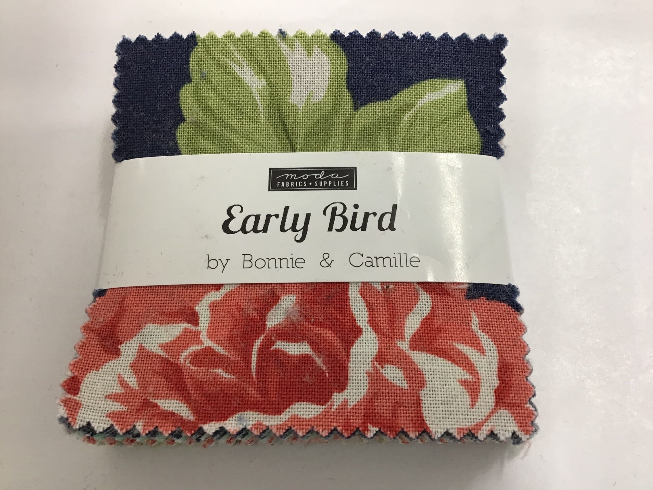 Moda Mini charm Early Bird, navy red Aqua by Bonnie & Camille Moda Mini charm Early Bird, navy red Aqua by Bonnie & Camille