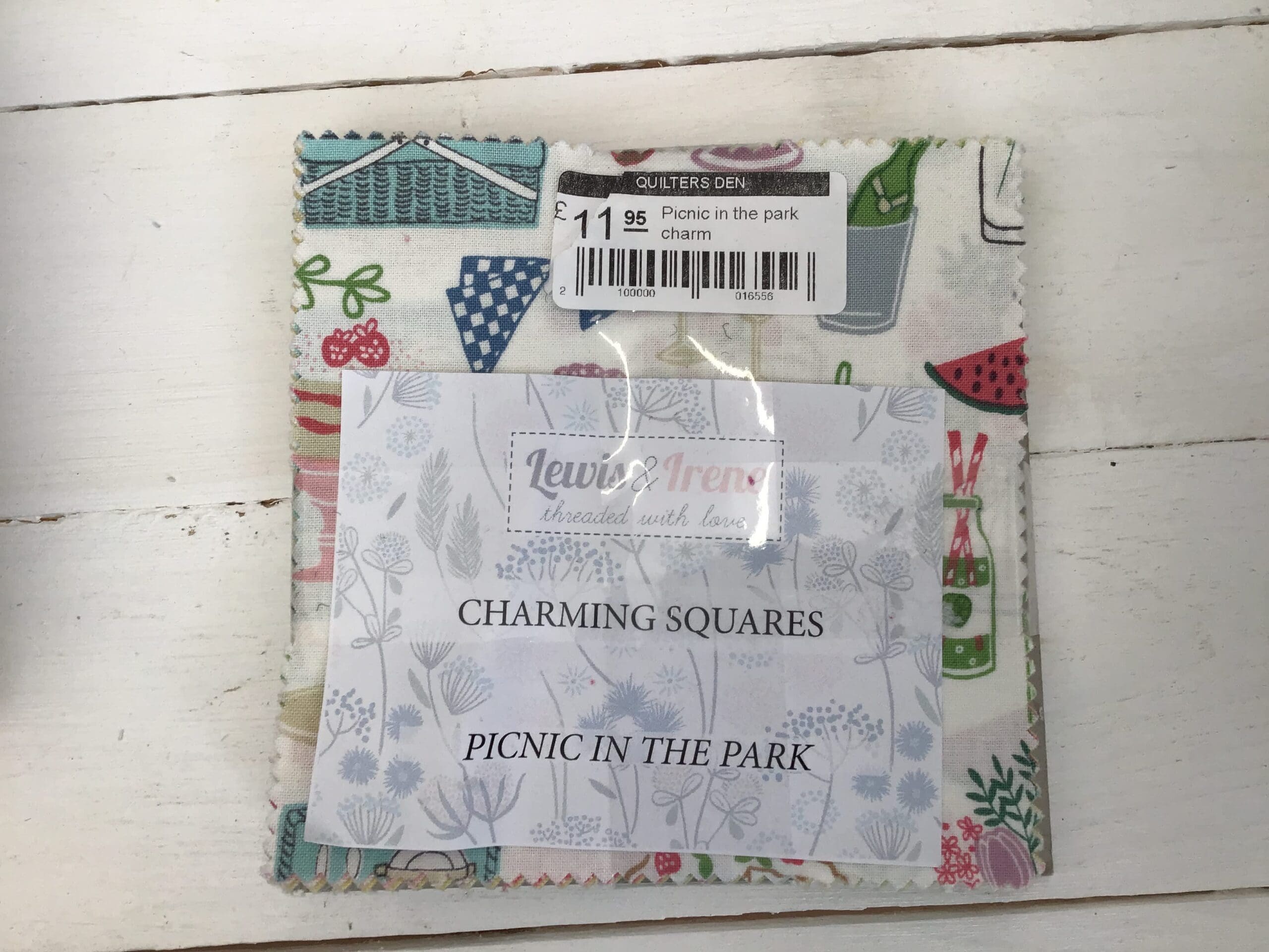 Picnic in the park charm by Lewis and Irene pink green multi Picnic in the park charm by Lewis and Irene pink green multi