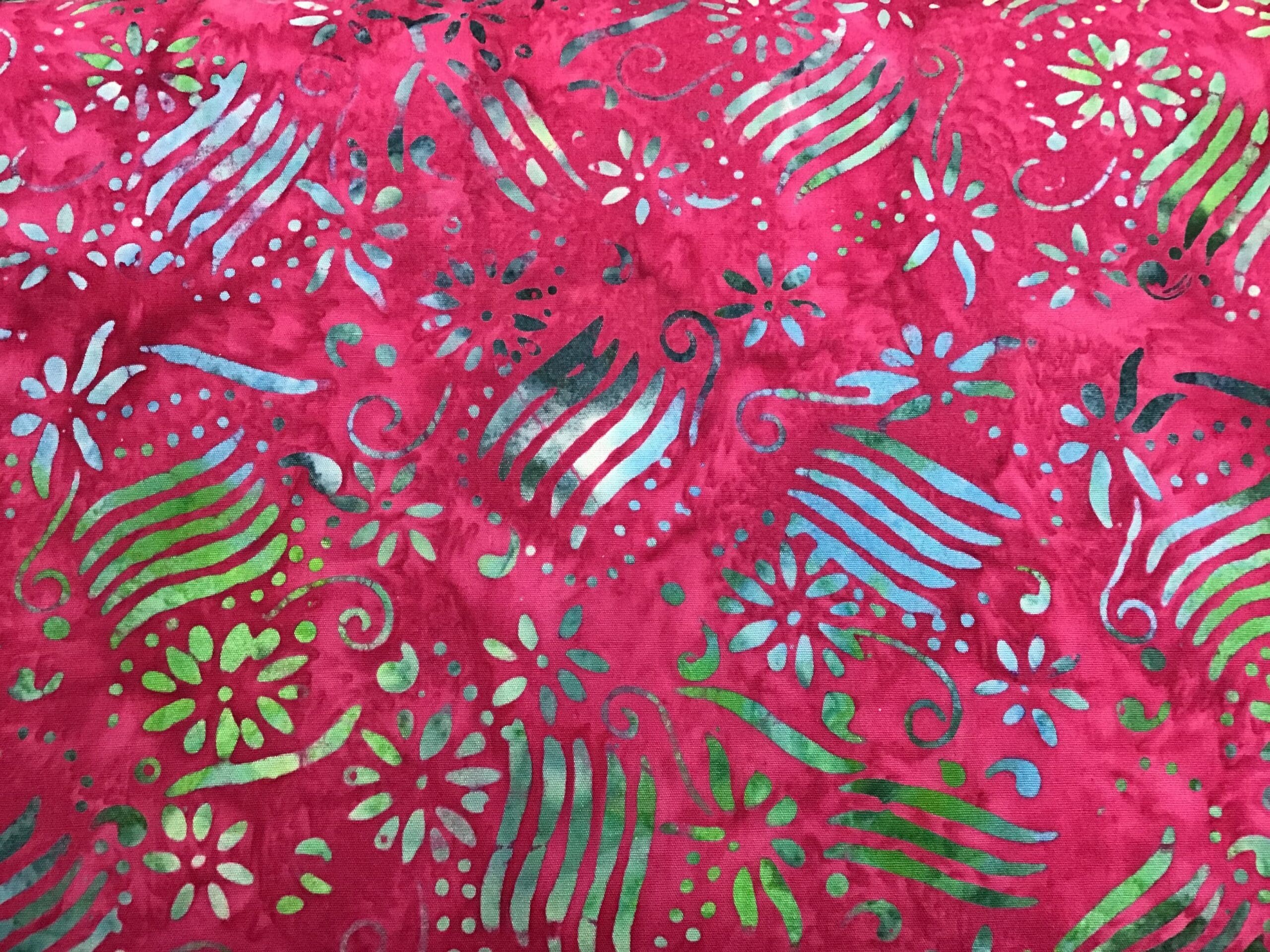 Batik 16127 Pink Green fabric Batik 16127 Pink Green fabric