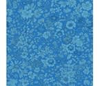 Liberty Flower Show 19C Emily Silhouette Flower Blue Fabric liberty flower show 19c emily silhouette flower blue fabric