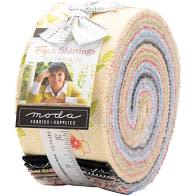 Figs & Shirtings JR20390 Jelly Roll in blue red cream yellow by Fig Tree for Moda fabric Figs & Shirtings JR20390 Jelly Roll in blue red cream yellow by Fig Tree for Moda fabric