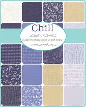 Chill 5″ Charm Pack Blue Cream Metallic by ZEN CHIC for Moda Chill 5" Charm Pack Blue Cream Metallic by ZEN CHIC for Moda - Image 2
