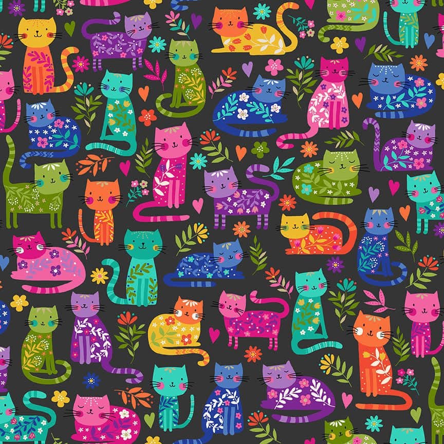 Katie’s Cats Messenger Bag Pattern by Makower Katie's Cats