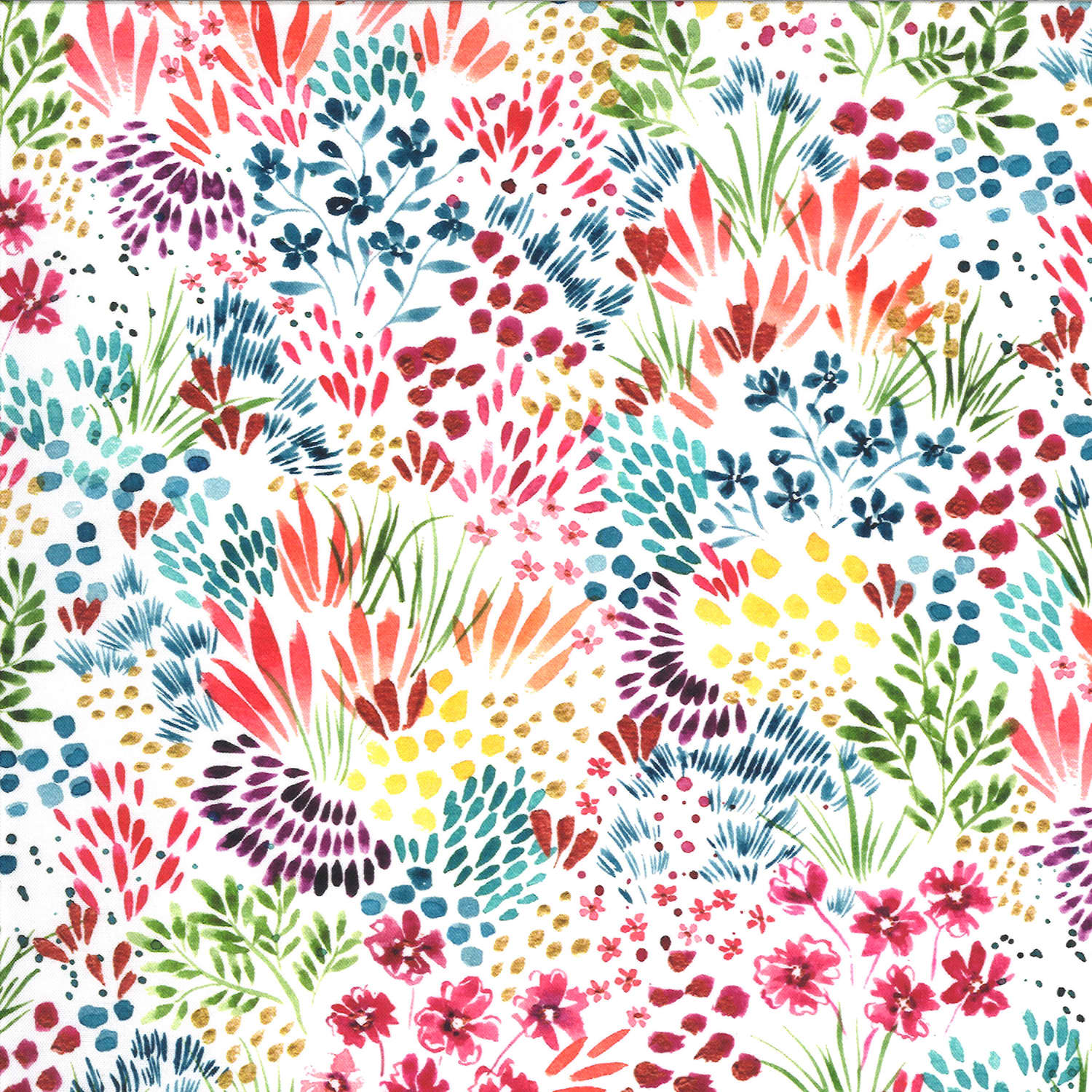 Moody Bloom 844411D Multi leaves on White by Create Joy for Moda Fabrics Moody Bloom 844411D Multi leaves on White by Create Joy for Moda Fabrics