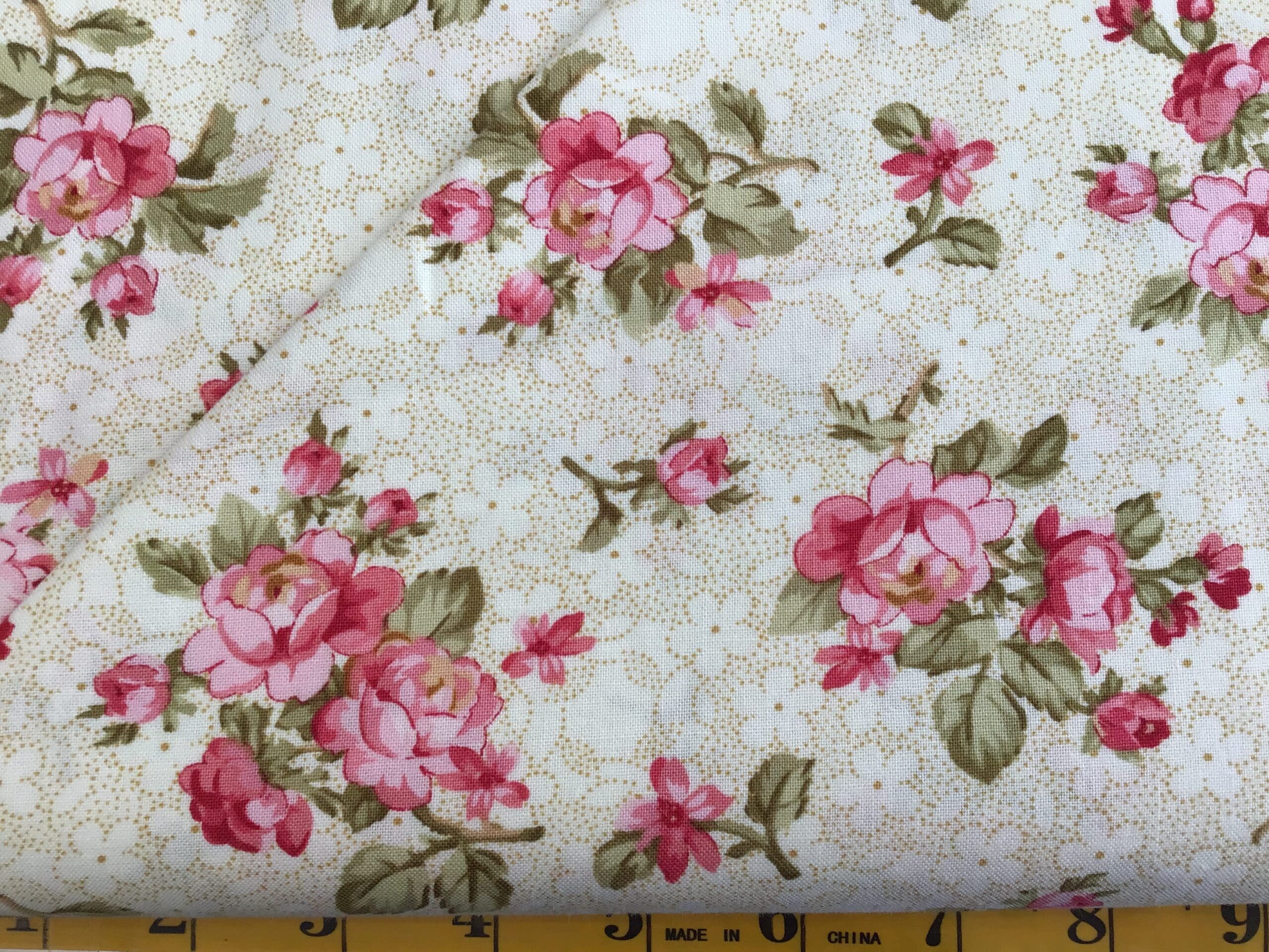 Benartex Rosemont green pink 2281 benartex rosemont green pink 2281