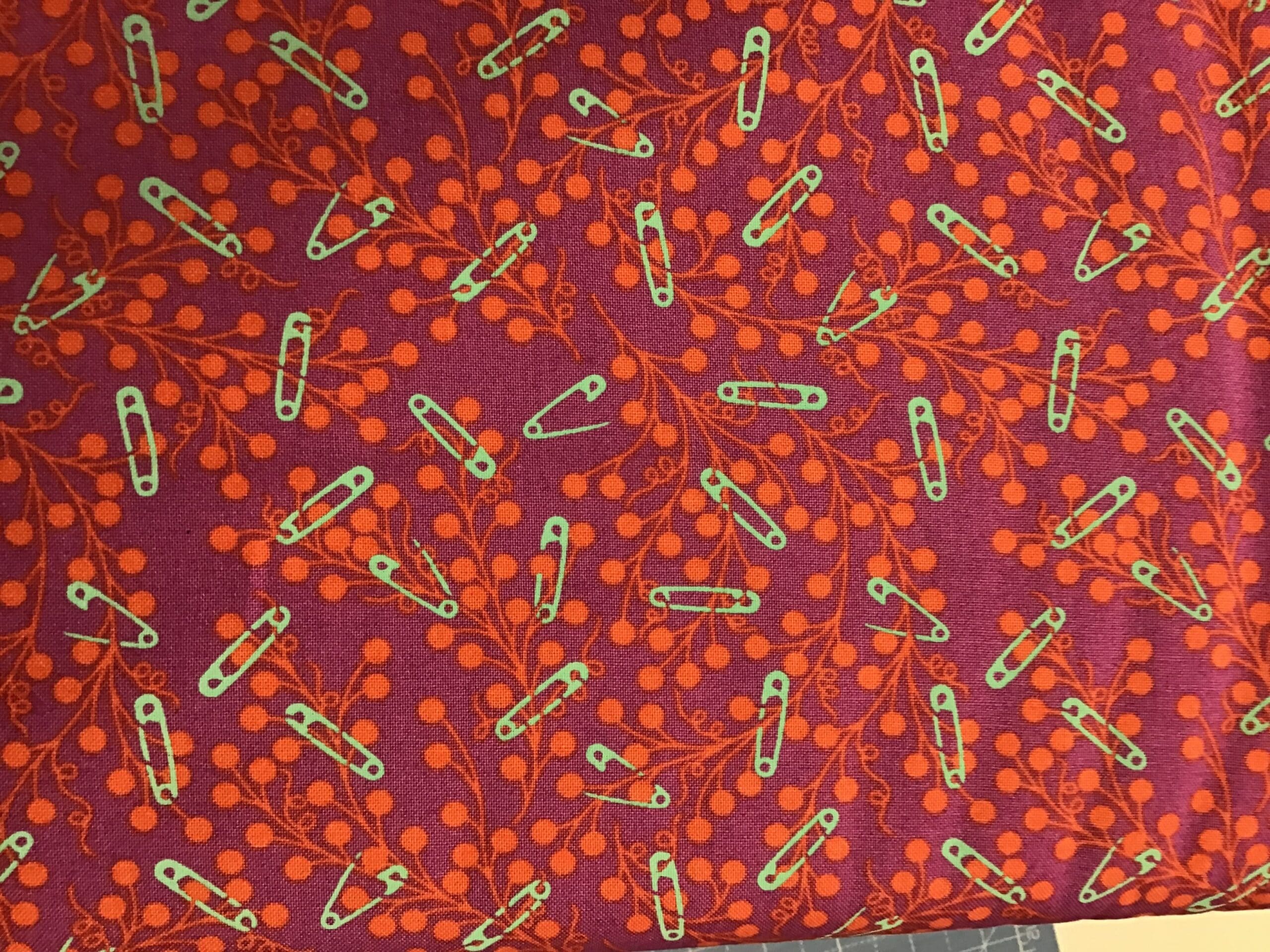 Tula Pink Pwtp145 HOMEMADE pins red purple fabric pwtp145 home made pins red purple