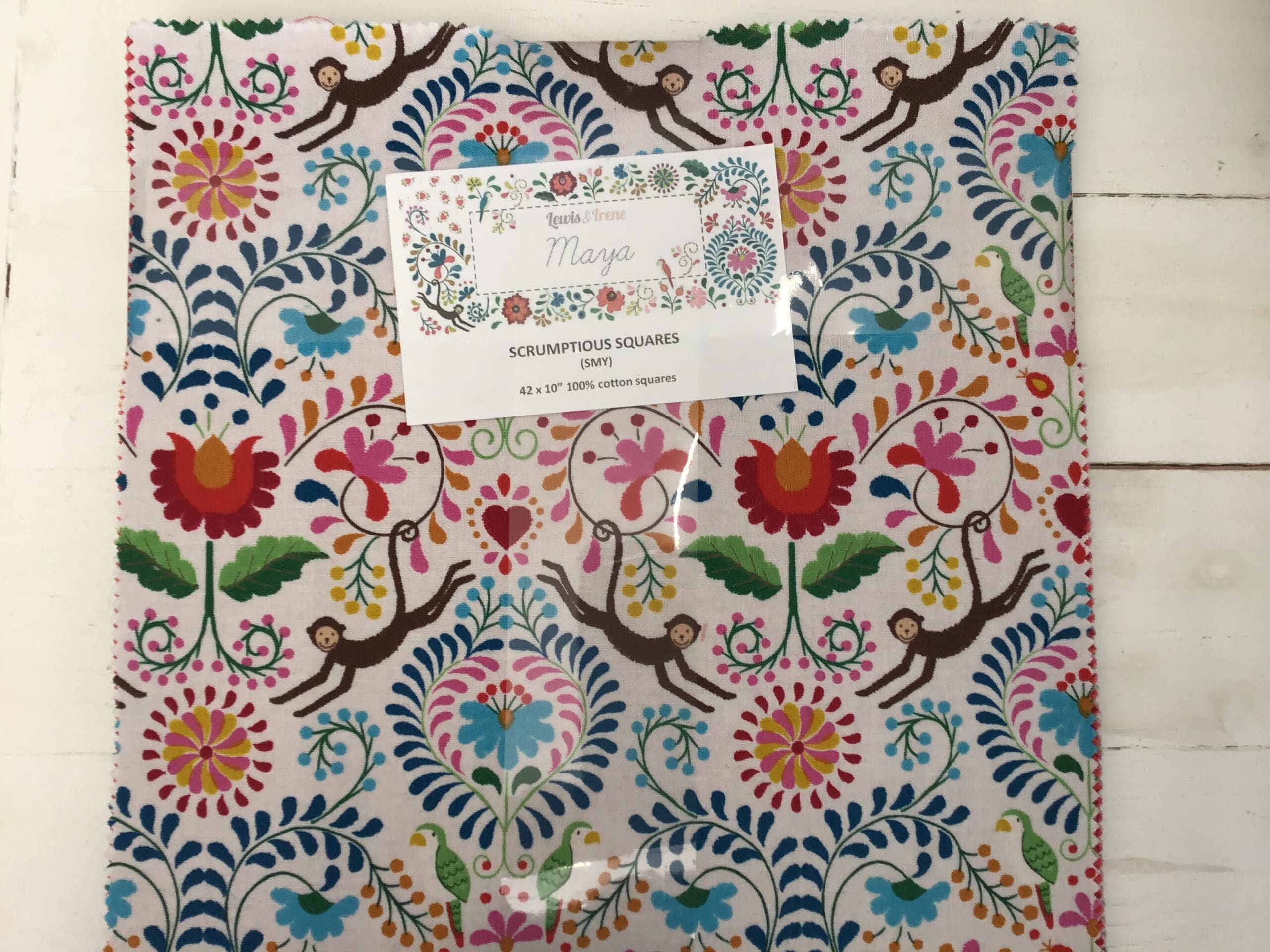 Maya 10″ squares Multi Brights by Lewis and Irene maya 10″ squares multi brights by lewis and irene
