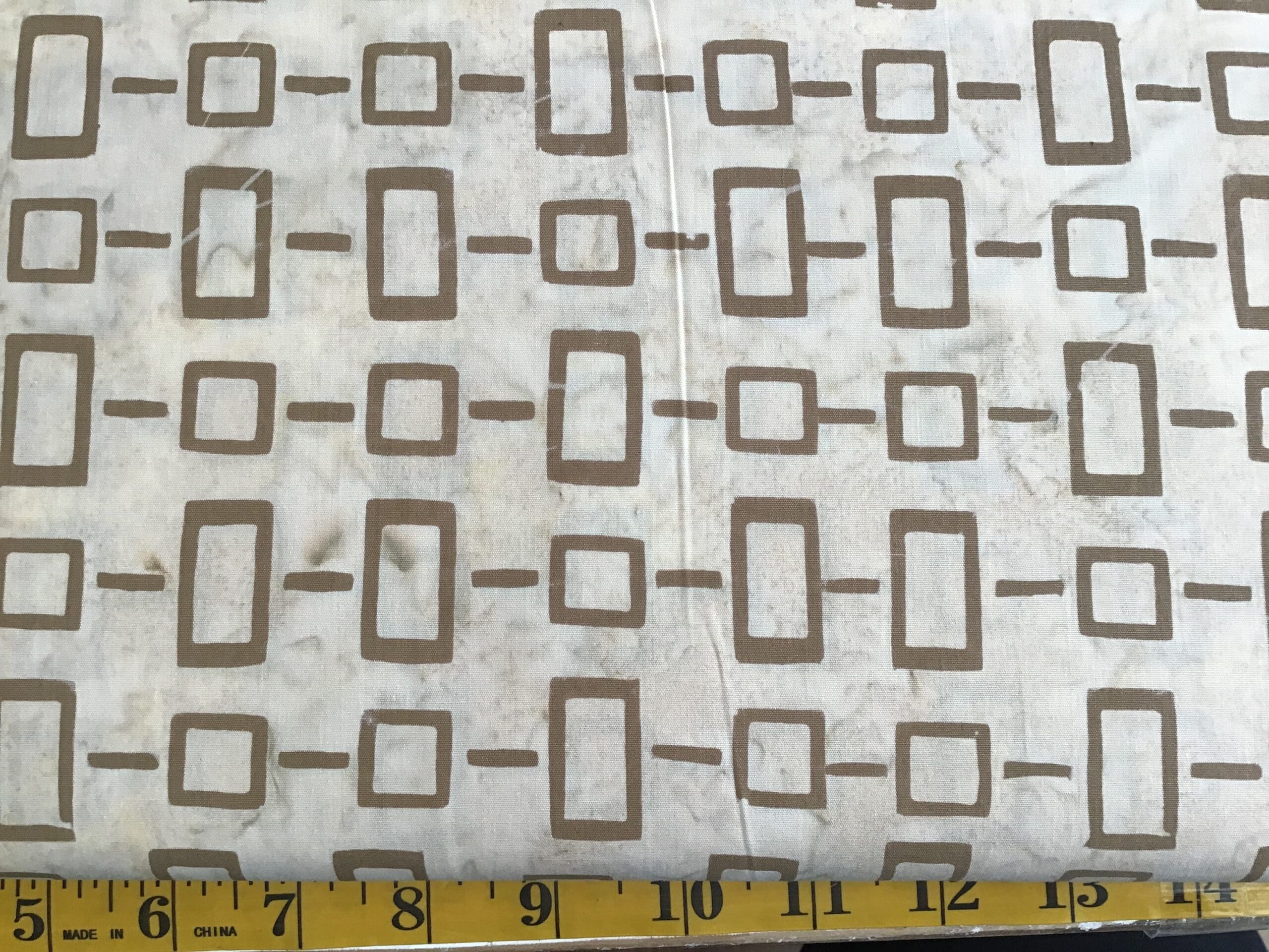 Retro rectangles batik cream brown retro rectangles batik cream brown