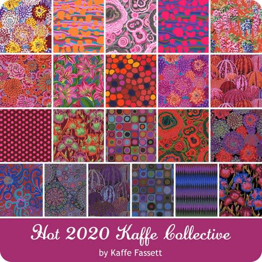 Kaffe Fassett FB4DRGPFeb21 Hot Design roll, red pink orange x 40 Strips Kaffe Fassett FB4DRGPFeb21 Hot Design roll, red pink orange x 40 Strips - Image 2