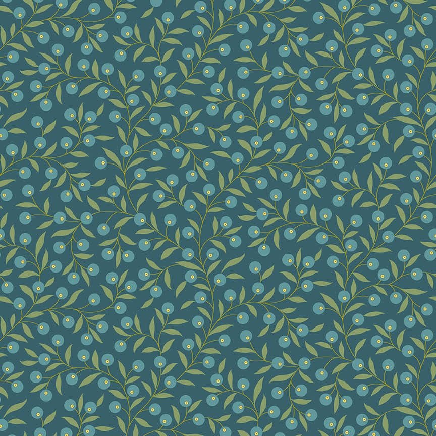 Seamstress 9771B Teal Thimble Blue green fabric by Edyta Sitar Seamstress 9771B Teal Thimble Blue green fabric by Edyta Sitar