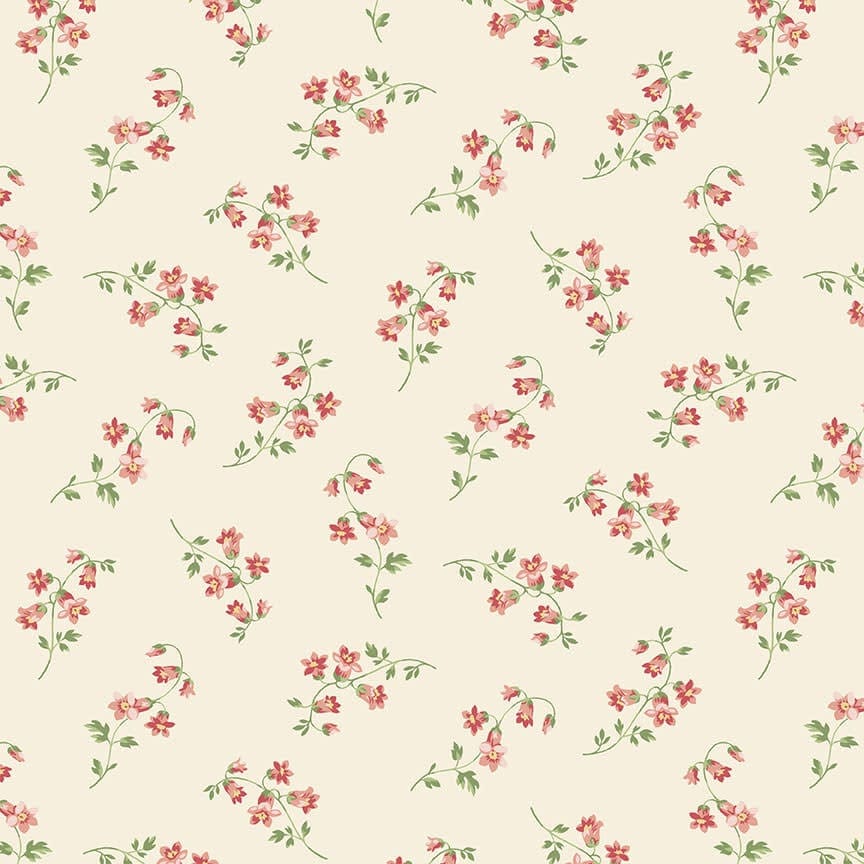 Seamstress 9769L Cream Pink “Silk” Cotton fabric by Edyta Sitar Seamstress 9769L Cream Pink "Silk" Cotton fabric by Edyta Sitar