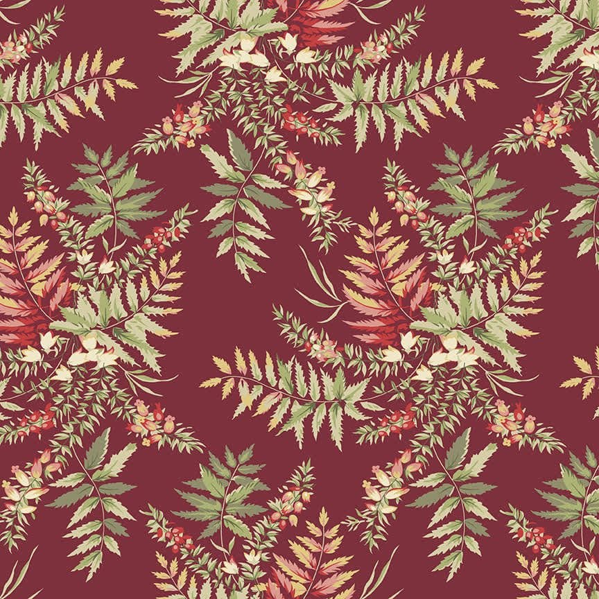Seamstress 9768R Red Fern fabric. by Edyta Sitar Seamstress 9768R Red Fern fabric. by Edyta Sitar