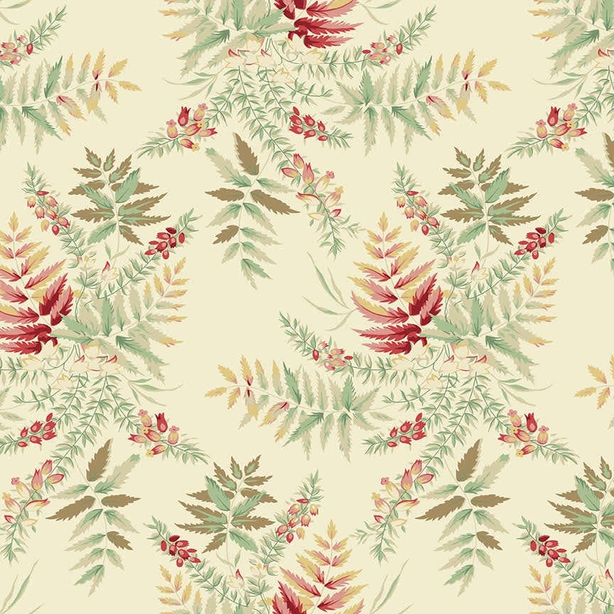 Seamstress 9768L Cream Fern fabric by Edyta Sitar Seamstress 9768L Cream Fern fabric by Edyta Sitar