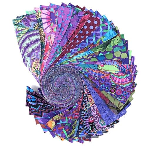 Kaffe Fassett FB4DRGP Emperor Design Roll, Purple green fabrics x 40 Strips Kaffe Fassett FB4DRGP Emperor Design Roll, Purple green fabrics x 40 Strips