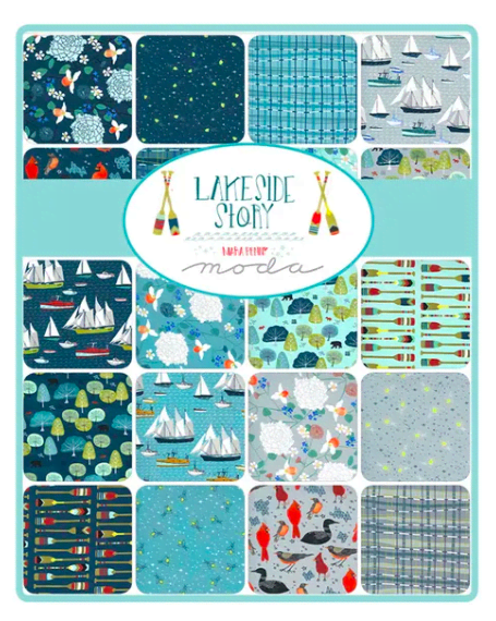 Lakeside Story 13350LC Blue Multi Layer Cake by Moda fabrics Lakeside Story 13350LC Blue Multi Layer Cake by Moda fabrics - Image 2