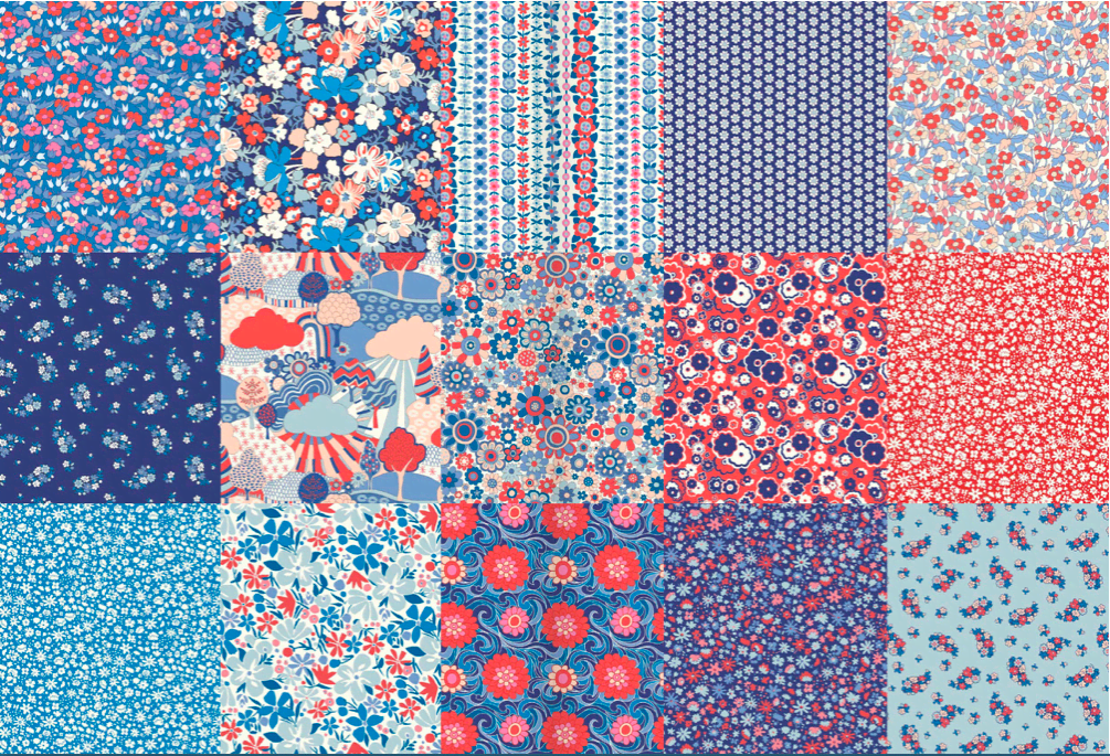 Carnaby Fat Quarter Pack Indigo Blues 11 x FQ Liberty Fabrics Carnaby Fat Quarter Pack Indigo Blues 11 x FQ Liberty Fabrics