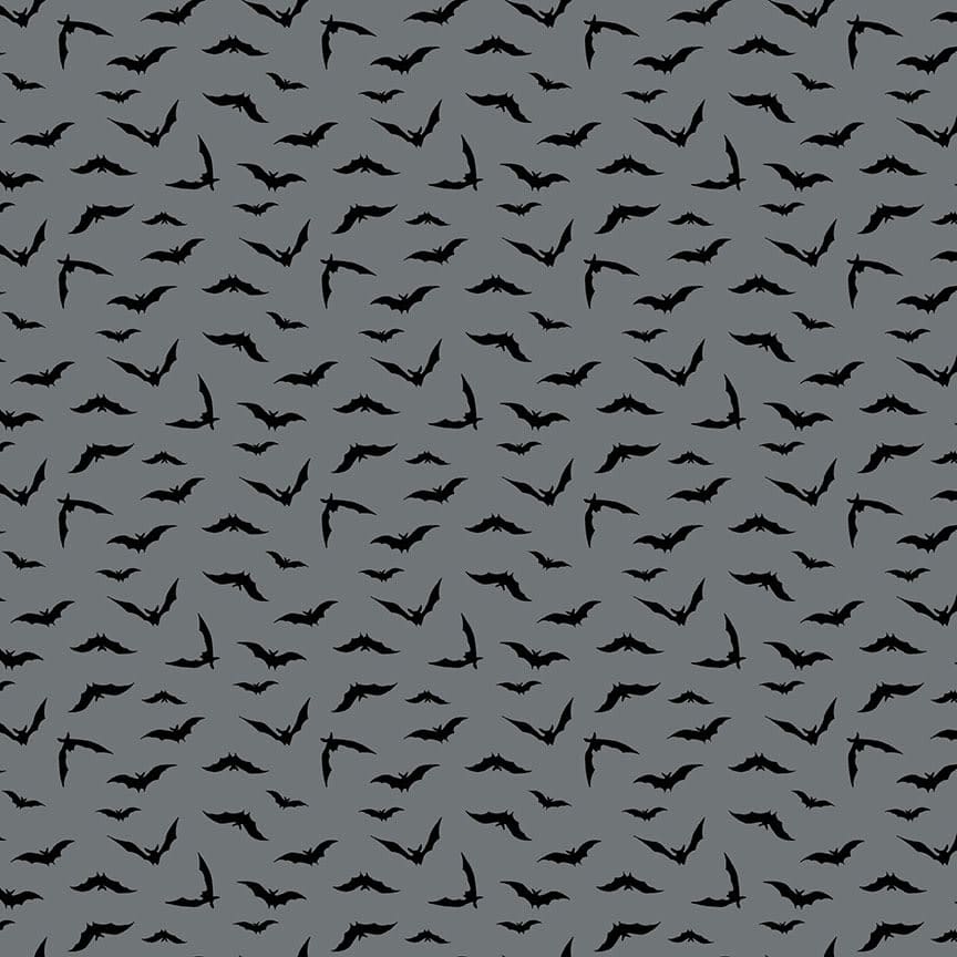 Midnight Haunt 9784C Night Flight Bats Pewter Grey fabric by Makower Midnight Haunt 9784C Night Flight Bats Pewter Grey fabric by Makower