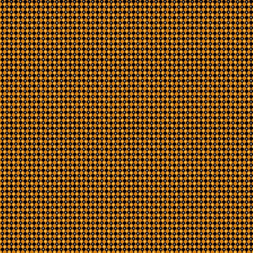 Midnight Haunt 9785KO Clamshells Persimmon Orange fabric by Makower Midnight Haunt 9785KO Clamshells Persimmon Orange fabric by Makower