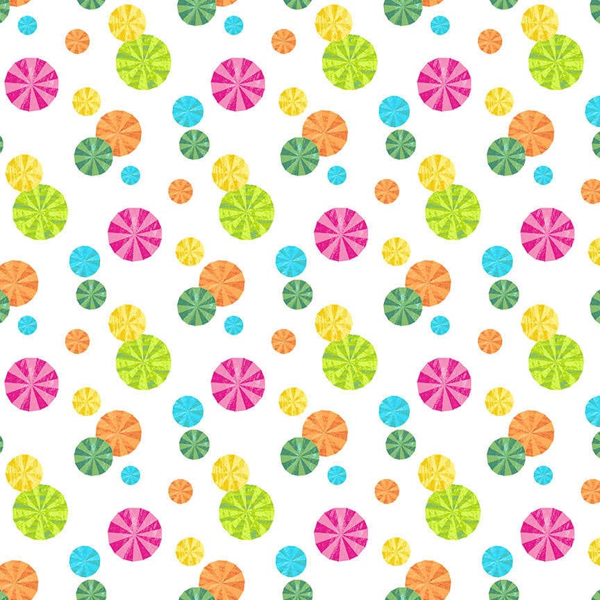 Hungry Caterpillar 9834L M Parasol White Multi Bright fabric by Makower Hungry Caterpillar 9834L M Parasol White Multi Bright fabric by Makower