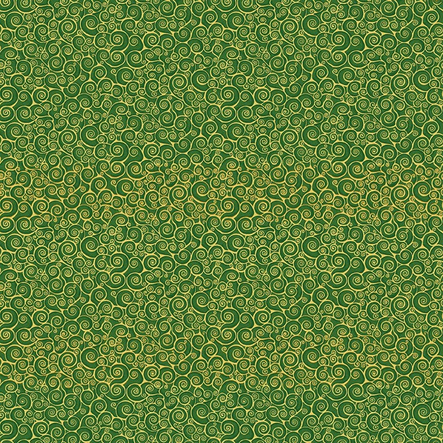 Classic Scroll 2182G5 Gold on Green by Makower fabrics Classic Scroll 2182G5 Gold on Green by Makower fabrics